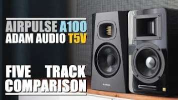 AirPulse A100 vs Adam Audio T5V  ||  5 Track Comparison