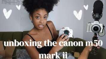 Unboxing the Canon EOS M50 Mark ii | camera comparison, rode videomic pro+, and more!