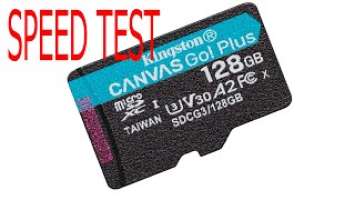 KINGSTON Canvas Go Plus MicroSD 128GB 4K SPEED TEST