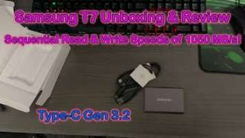 Samsung T7 Portable SSD Unboxing & Review
