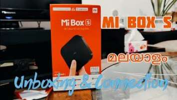 Xiaomi Mi Box S Unboxing In മലയാളം || Best Android TV Box //Unboxing & Connection #xiaomi #miboxs