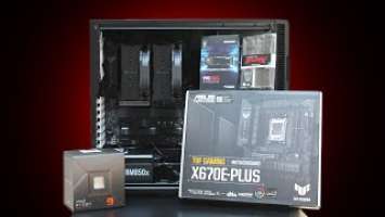 AMD Ryzen 9 7950x pc build asmr - ASUS TUF GAMING X670E-PLUS - Samsung 990 Pro - Fractal Design