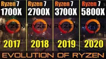 Evolution of Ryzen | 1700X vs. 2700X vs. 3700X vs. 5800X