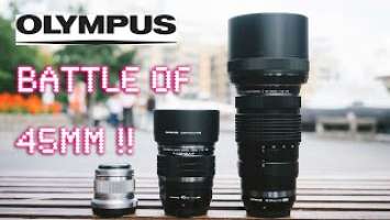 Battle of 45mm, Olympus Portrait Lens Shootout (Ft. Saori Okuno) - RED35 Review