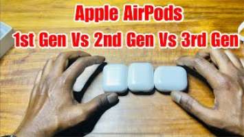 Apple AirPods 3 unboxing and Review | AirPods 1st Gen Vs 2nd Gen Vs 3rd Gen