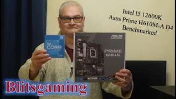 Asus Prime H610M A D4 & Intel I5 12600K Benchmarked