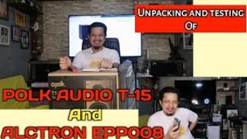 POLK AUDIO T15 and ALCTRON EPP008 - SPEAKER ISOLATION Pads - Unboxing