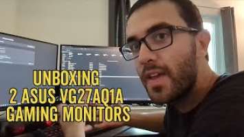 Unboxing 2 Asus VG27AQ1A 2k 27 Inch IPS Gaming Screens for Dual Monitor