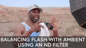 Balancing Flash With Ambient Using An ND Filter | Godox AD200 - Canon R5 | Photography For Beginners