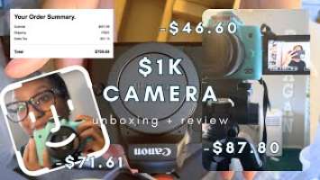 $1,000 VLOG CAMERA UNBOXING | Canon EOS M50 Mark ii | accessories, review, amazon links | new setup!