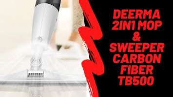 Deerma 2 In 1 Spray Mop & Sweeper Carbon Fiber TB500 | Unboxing, Review & Demo