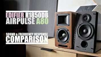 AirPulse A80 vs Edifier R1850DB  ||  Sound & Frequency Response Comparison