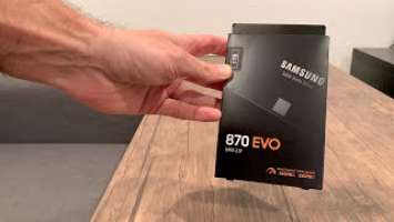 Unboxing and Review of Samsung 870 EVO Internal Solid State Hard Drive (SSD) 1TB Computer Storage