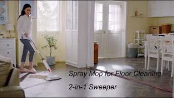 Deerma Spray Mop for Floor Cleaning 2-in-1 Sweeper Mop with Dust Water Tank