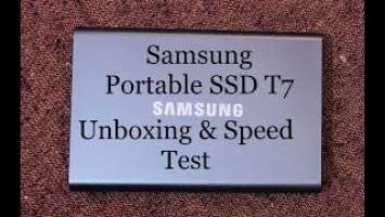 Samsung Portable SSD T7 Unboxing and Speed Testing on Macbook Pro M1 #samsung #ssd #tech
