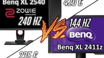 240HZ Monitor Benq XL2540 vs 144HZ XL2411Z. Лучший игровой Монитор? Тест 240 ГЦ