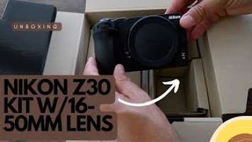Nikon Z30 16-50mm Kit Unboxing
