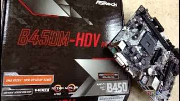 B450M HDV R4 0 ASRock PCIe Gen3 x4 & SATA3 Quick Unboxing | Tech Land