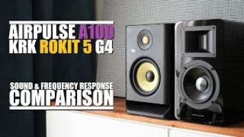 AirPulse A100 vs KRK Rokit 5 G4 RP5G4  ||  Sound & Frequency Response Comparison
