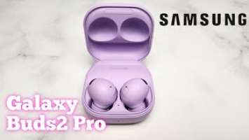 Samsung Galaxy Buds 2 Pro Unboxing & Setup Bora Purple