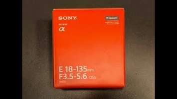 SEL18135 unboxing Sony 18-135 lens for E mount