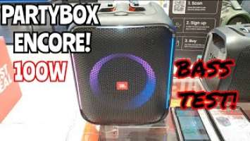 JBL Partybox Encore 100W Portable Party Speaker w/built-in Mic | Bass Sound Test!