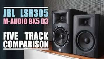 M-Audio BX5 D3 vs JBL LSR305  ||  5 Track Comparison
