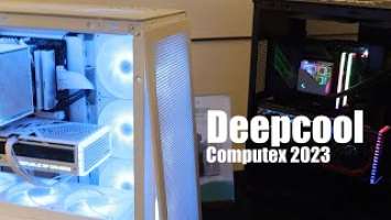 Deepcool dual chamber Morpheus case, LT820 AIO, AN600 low profile cooler and more! #computex2023