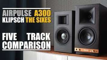 AirPulse A300 vs Klipsch The Sixes  ||  5 Track Comparison