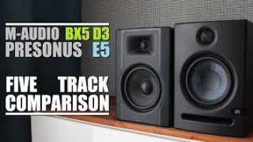 M-Audio BX5 D3 vs Presonus Eris E5  ||  5 Track Comparison