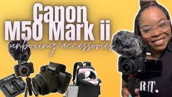 Best camera for YouTube !? | Canon EOS M50 Mark II Unboxing + Accessories