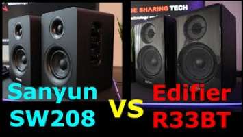 Sanyun SW208 vs Edifier R33BT Sound Test & features comparison