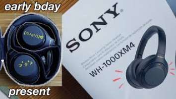 ASMR Sony WH-1000XM4 Unboxing *no talking, background noise, tingly* |