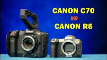Canon C70 vs Canon R5 - тесты видео