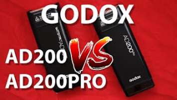 Godox AD200PRO VS AD200 Обзор и сравнение фото вспышек Unboxing and Review, Compare