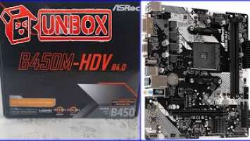 ASRock B450M HDV R4 0 AM4 AMD Unboxing