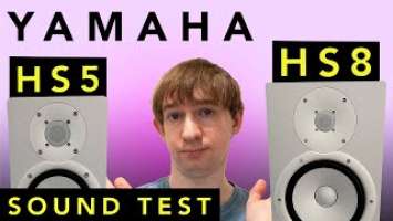 Sound Test: Yamaha HS8 vs HS5 Studio Monitor Comparison - Multi-track Sound Test (Wow!)
