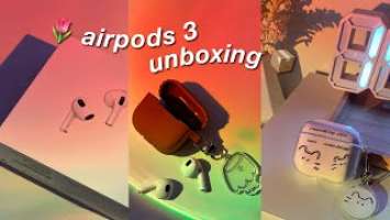 airpods 3 unboxing + accessories  but make it lazy and chill