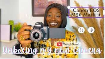 CANON EOS M50 MARK ii |UNBOXING MY NEW CAMERA | WHAT IS IN MY CAMERA PACK | MY $699.99 BUY #canonm50