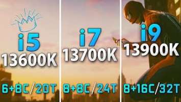 Intel i5-13600K vs i7-13700K vs i9-13900K // Test in 9 Games