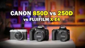 Обзор Canon 850D vs 250D vs Fujifilm X-E4