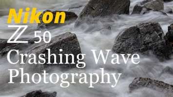 Nikon Z50 • Crashing Waves on Rocks Photography