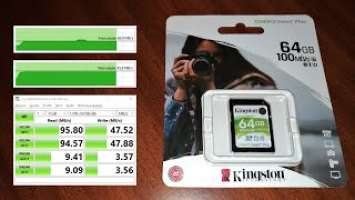Kingston CANVAS Select Plus 64 GB SD Card. Unboxing. Review. Speed Test. SDS2/64GB. 4K 60FPS.