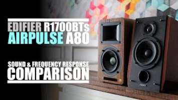 AirPulse A80  vs  Edifier R1700BTs  ||  Sound & Frequency Response Comparison