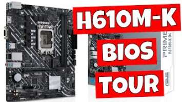 ASUS H610M-K D4 UEFI BIOS Tour & Settings XMP TPM BOOT APE