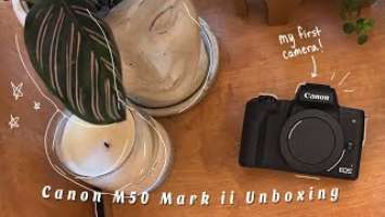 Canon M50 Mark ii Unboxing|| my first camera, accessories, set up