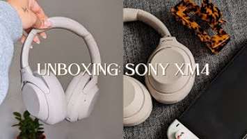 UNBOXING + FIRST IMPRESSIONS: Sony WH1000XM4 (aesthetic tiktok headphones)