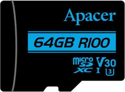 Apacer microSDXC R100 UHS-I U3 Class 10 64 ГБ