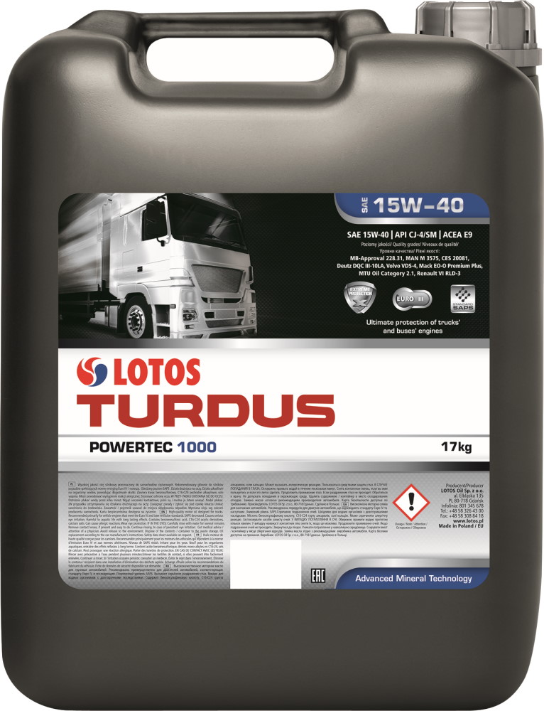 Lotos Turdus Powertec 1000 15W-40 20 л