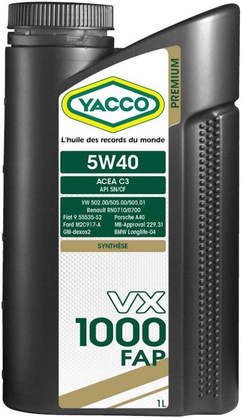 Yacco VX 1000 FAP 5W-40 1 л